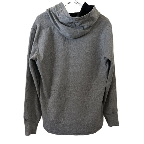 Stampd Women's Unisex Gray Pullover Hoodie with Scoop Hem & Thumb Holes - Large - Picture 7 of 15